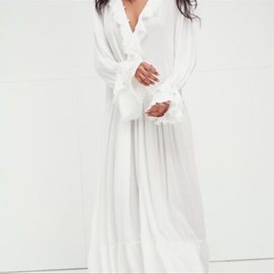 Free People Sweet Darlin Maxi Dress Ivory Sz S NEW